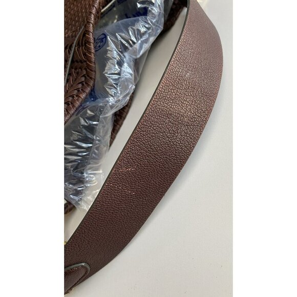 Anya Hindmarch Neeson Leather Woven Bucket Bag in Rosewood Brown - Picture 8 of 16